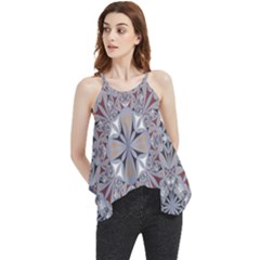 Triangle-design Flowy Camisole Tank Top by nateshop