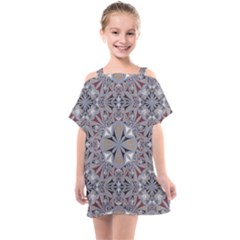 Triangle-design Kids  One Piece Chiffon Dress