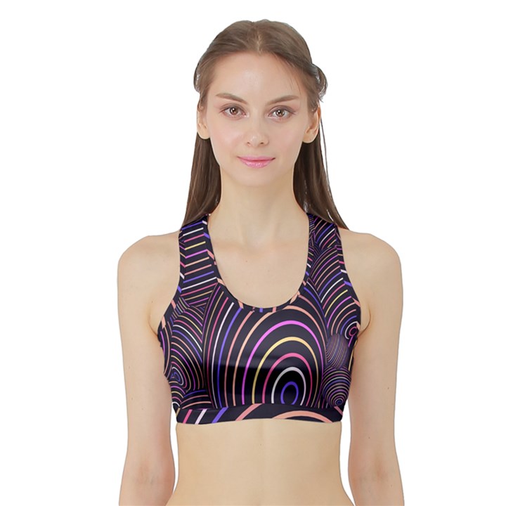 Spheres Sports Bra with Border