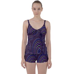 Spheres Tie Front Two Piece Tankini by nateshop