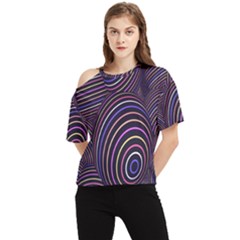 Spheres One Shoulder Cut Out Tee by nateshop