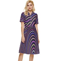 Spheres Button Top Knee Length Dress by nateshop