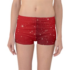 Stars-red Chrismast Reversible Boyleg Bikini Bottoms by nateshop