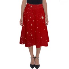 Stars-red Chrismast Perfect Length Midi Skirt by nateshop