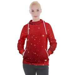 Stars-red Chrismast Women s Hooded Pullover