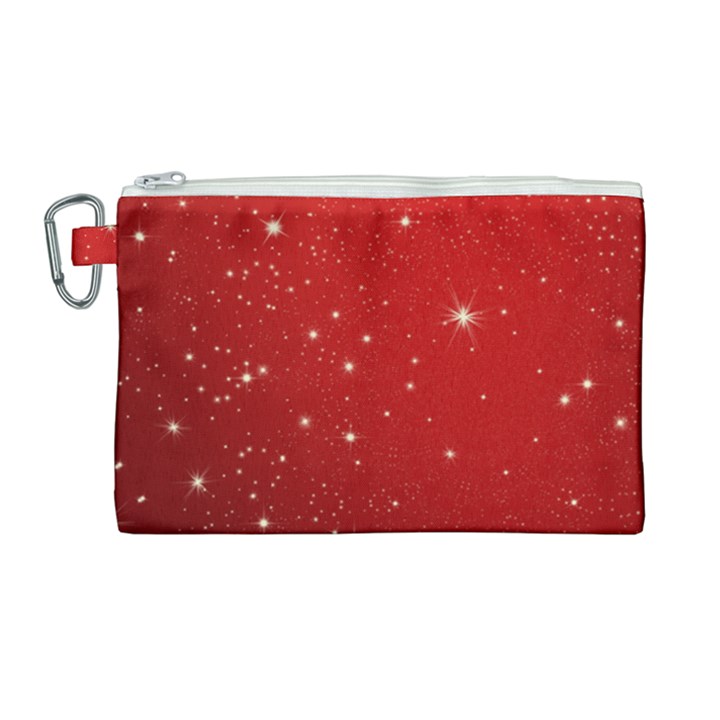 Stars-red Chrismast Canvas Cosmetic Bag (Large)