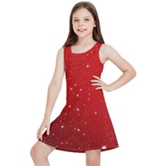 Stars-red Chrismast Kids  Lightweight Sleeveless Dress