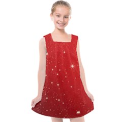 Stars-red Chrismast Kids  Cross Back Dress by nateshop