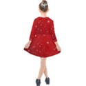 Stars-red Chrismast Kids  Quarter Sleeve Shirt Dress View2