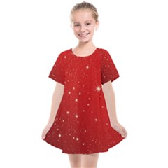 Stars-red Chrismast Kids  Smock Dress by nateshop