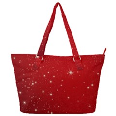 Stars-red Chrismast Full Print Shoulder Bag by nateshop