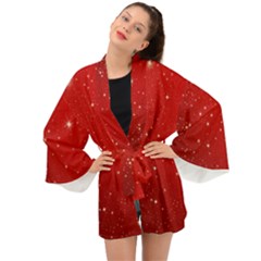 Stars-red Chrismast Long Sleeve Kimono by nateshop