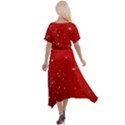 Stars-red Chrismast Cross Front Sharkbite Hem Maxi Dress View2