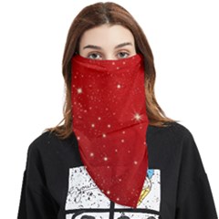 Stars-red Chrismast Face Covering Bandana (triangle) by nateshop