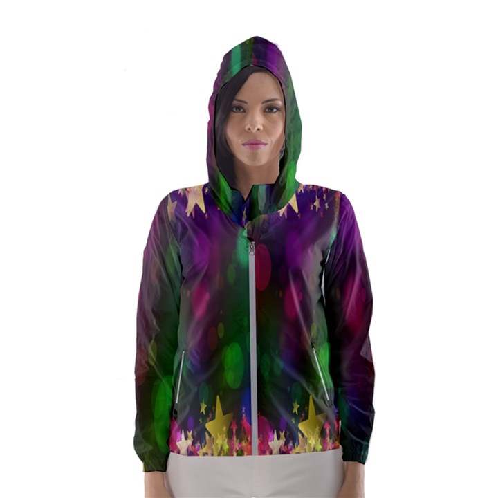 Stars Women s Hooded Windbreaker