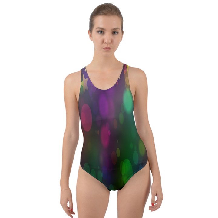 Stars Cut-Out Back One Piece Swimsuit