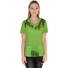 New-year-green Women s V-neck Scrub Top by nateshop