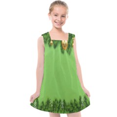 New-year-green Kids  Cross Back Dress by nateshop