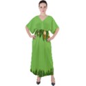 New-year-green V-Neck Boho Style Maxi Dress View1