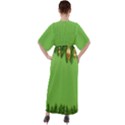 New-year-green V-Neck Boho Style Maxi Dress View2