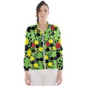 Pattern-polka Green Yelow Black Women s Windbreaker View1