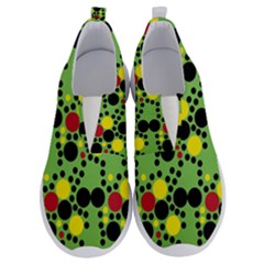 Pattern-polka Green Yelow Black No Lace Lightweight Shoes by nateshop