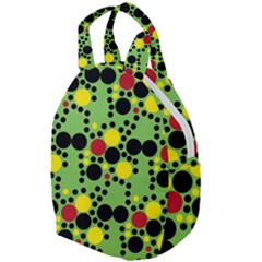 Pattern-polka Green Yelow Black Travel Backpacks by nateshop