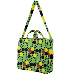 Pattern-polka Green Yelow Black Square Shoulder Tote Bag by nateshop