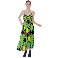 Pattern-polka Green Yelow Black Tie Back Maxi Dress by nateshop