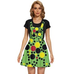 Pattern-polka Green Yelow Black Apron Dress by nateshop