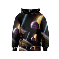 Planets In Space Kids  Pullover Hoodie