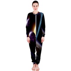 Planets In Space Onepiece Jumpsuit (ladies)