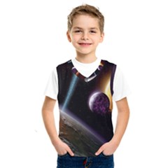 Planets In Space Kids  Basketball Tank Top by Sapixe