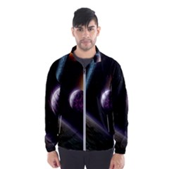 Planets In Space Men s Windbreaker