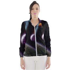 Planets In Space Women s Windbreaker