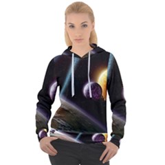 Planets In Space Women s Overhead Hoodie