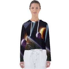 Planets In Space Women s Slouchy Sweat