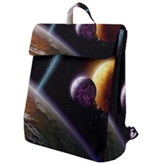 Planets In Space Flap Top Backpack by Sapixe