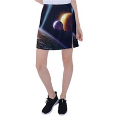 Planets In Space Tennis Skirt by Sapixe