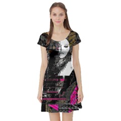 Grunge Witch Short Sleeve Skater Dress by MRNStudios