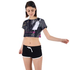 Grunge Witch Tie Back Short Sleeve Crop Tee by MRNStudios