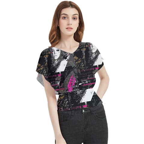 Grunge Witch Butterfly Chiffon Blouse by MRNStudios