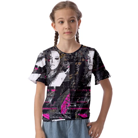 Grunge Witch Kids  Cuff Sleeve Scrunch Bottom Tee by MRNStudios