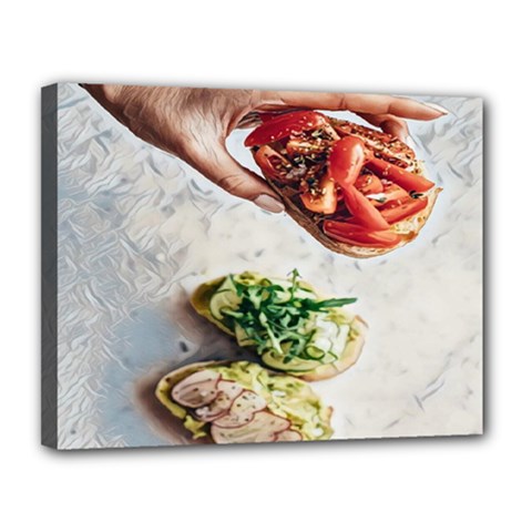 A Beautiful Bruschetta Canvas 14  X 11  (stretched) by ConteMonfrey