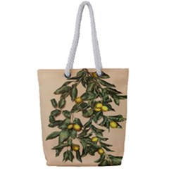 A Vintage Bunch Of Lemons Full Print Rope Handle Tote (small) by ConteMonfrey