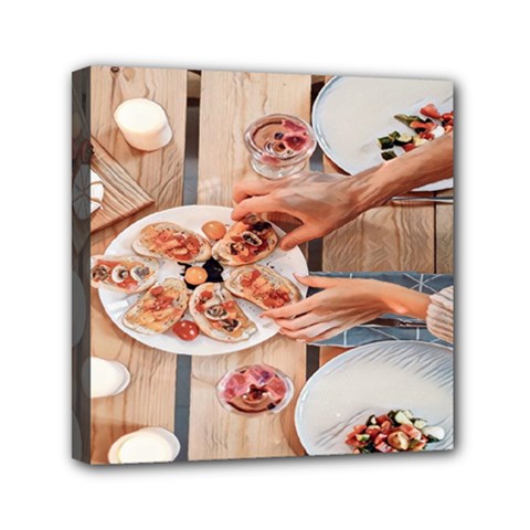 A Beautiful Table - Italian Food Mini Canvas 6  X 6  (stretched) by ConteMonfrey