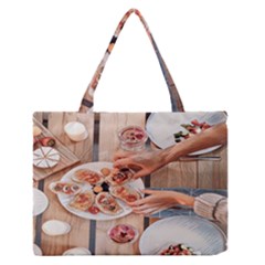 A Beautiful Table - Italian Food Zipper Medium Tote Bag