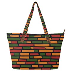 African Wall Of Bricks Full Print Shoulder Bag by ConteMonfrey