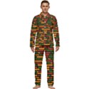 African Wall of bricks Men s Long Sleeve Velvet Pocket Pajamas Set View1