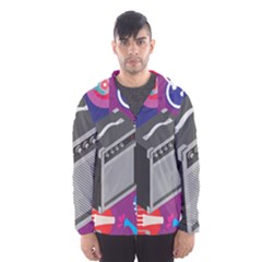 Music Abstract Background Energy Men s Hooded Windbreaker by danenraven